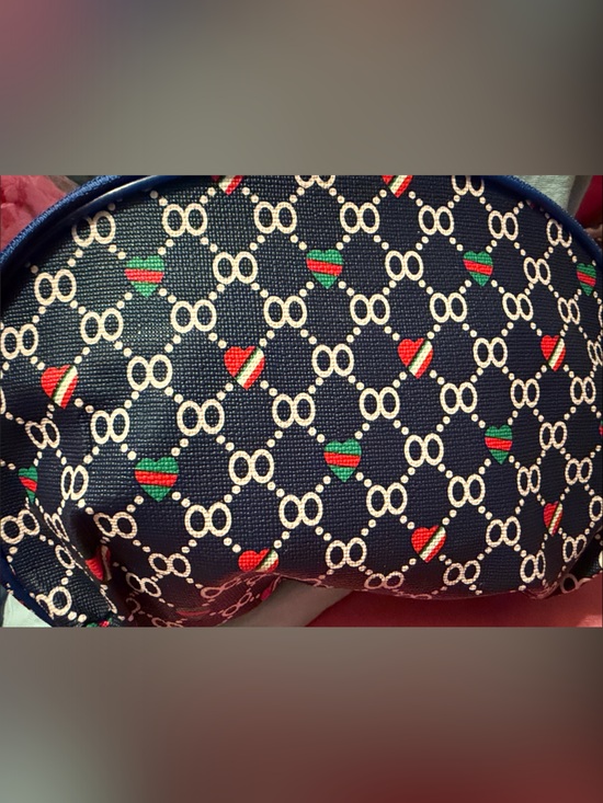 Cosmetic bag with hair accessories